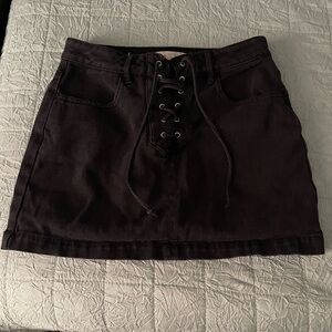 Black Denim Skirt